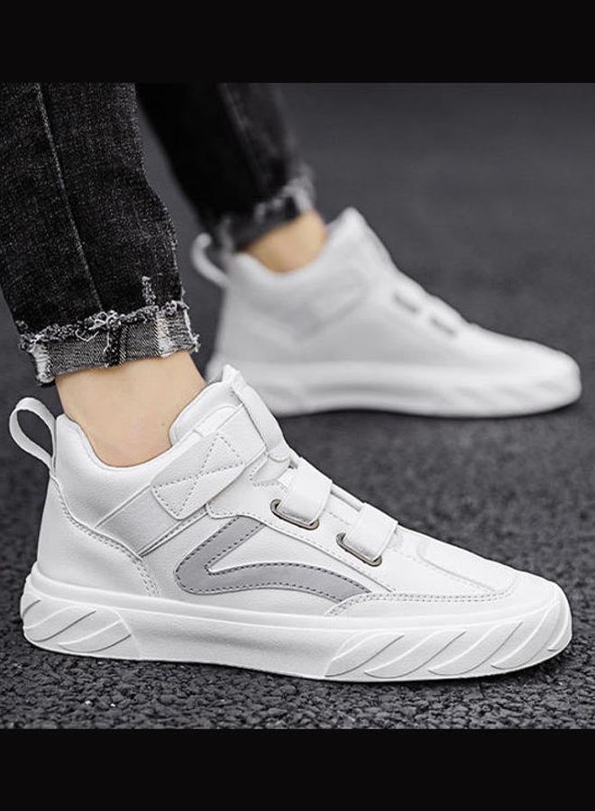 Beauenty Autumn Korean Breathable Xiaobai Versatile High Top Sneakers White  - Image 2