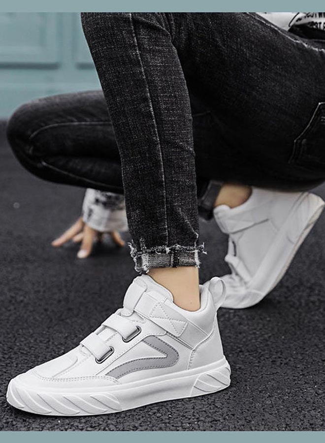 Beauenty Autumn Korean Breathable Xiaobai Versatile High Top Sneakers White  - Image 3
