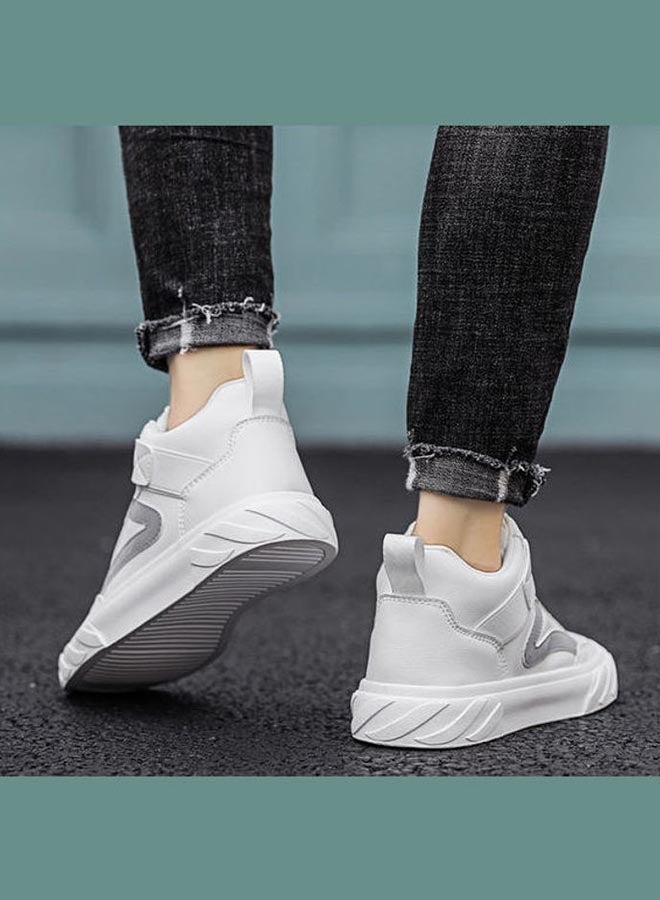 Beauenty Autumn Korean Breathable Xiaobai Versatile High Top Sneakers White  - Image 5
