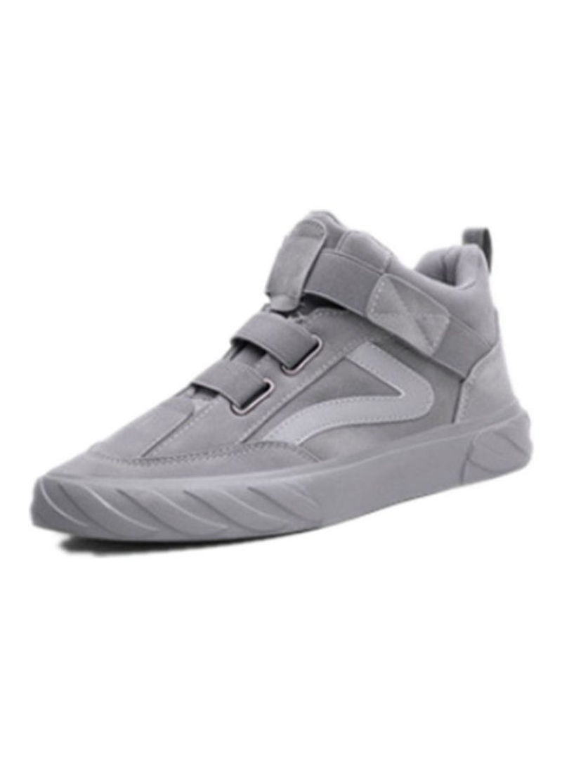 Beauenty Autumn Korean Leisure Fashion Breathable High Top Slip-On Shoes Grey - Image 1