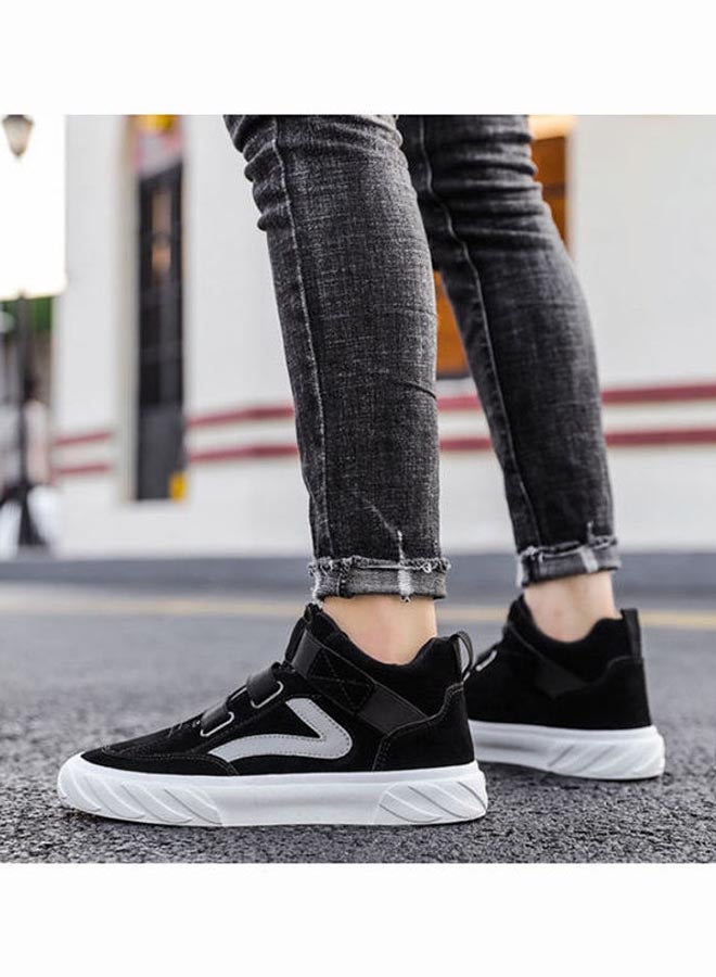 Beauenty Autumn Korean Leisure Fashion Breathable High Top Slip-On Shoes Black - Image 5