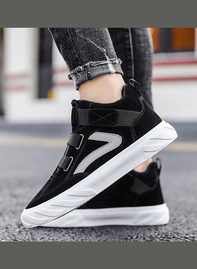 Beauenty Autumn Korean Leisure Fashion Breathable High Top Slip-On Shoes Black - Image 3