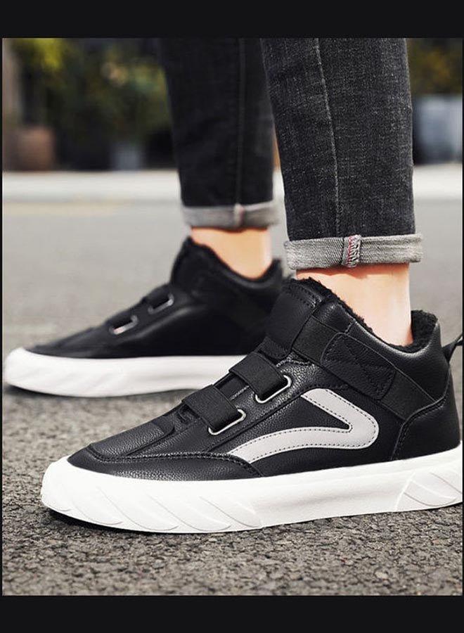 Beauenty Winter Plush Korean Fashion Board High Top Sneakers Black  - Image 3