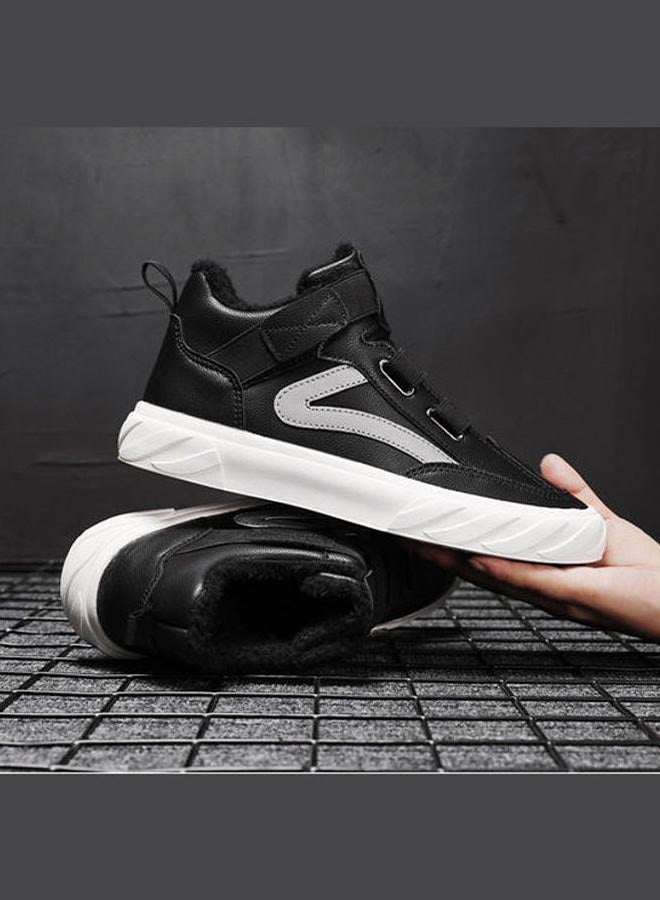 Beauenty Winter Plush Korean Fashion Board High Top Sneakers Black  - Image 2