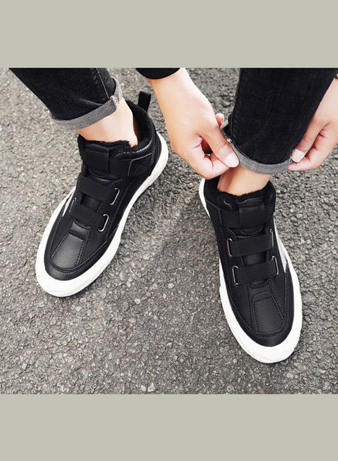 Beauenty Winter Plush Korean Fashion Board High Top Sneakers Black  - Image 4
