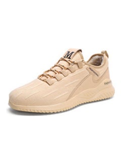 Winter Plush Korean Fashion Flying Mesh Detail Running Shoes Beige