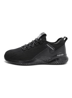 Winter Plush Korean Fashion Flying Mesh Detail Running Shoes Black