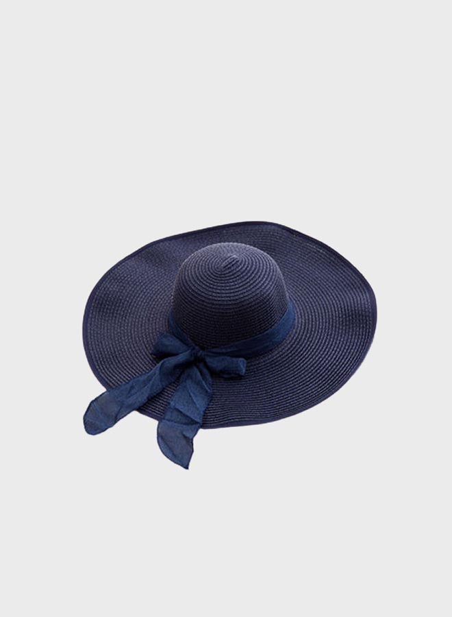Beauenty Wide Brim Straw Hat Blue 