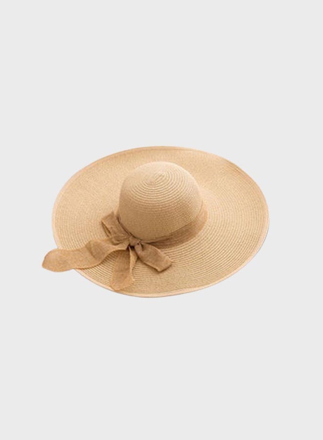 Beauenty Wide Brim Straw Hat Beige