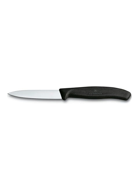 Swiss Classic Paring Knife With Straight Blade Black/Silver 8cm