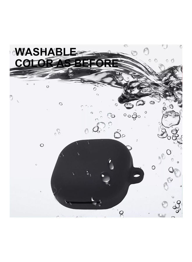 مارجون غطاء حماية واقٍ مع حلقة تعليق لسلسلة المفاتيح لسماعات سامسونج جالاكسي بادز2/ بادز برو/ بادز لايف لون أسود. - Image 5