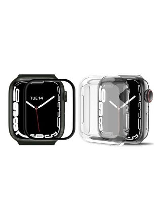 2-Pack Screen Protector With Protective Case 45mm For Apple Watch Series 7 45mm Clear - v1639377490/N52150591A_1