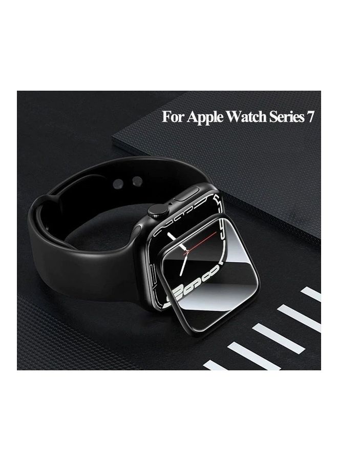 MARGOUN - 2-Pack Screen Protector With Protective Case 45mm For Apple Watch Series 7 45mm Clear - Image 1