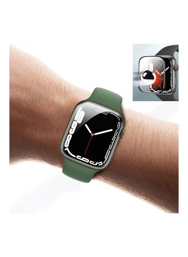 MARGOUN - 2-Pack Screen Protector With Protective Case 45mm For Apple Watch Series 7 45mm Clear - Image 1