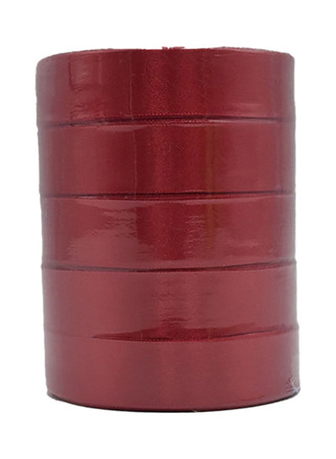 Creative - 5-Piece Decorative Satin Ribbon Set Maroon - Image 1