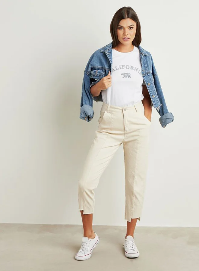 Closet By Styli California Graphic Printed T-Shirt White/Grey