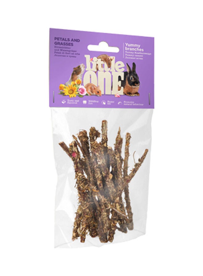 Little One - Snack Yummy Branches With Petals And Grasses Brown 35grams - Image 1