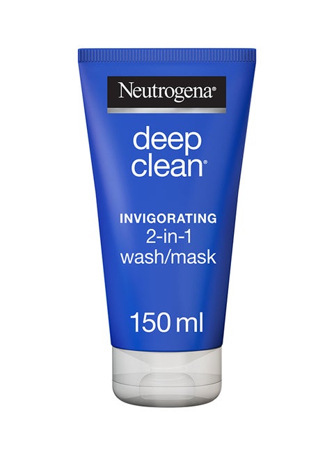 Neutrogena, Deep Clean Invigorating 2-In-1 Face Wash/Mask, Blue 150ml