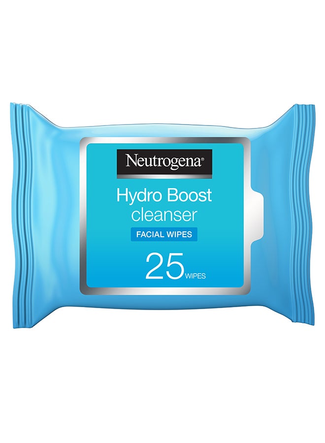 Neutrogena Neutrogena Makeup Remover Face Wipes, Hydro Boost Cleansing, Pack Of 25 Wipes Blue  - Image 1