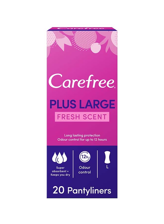 Carefree Panty Liner Large Fresh Scent Pack of 20 Pink - v1639386533/N12276670A_1