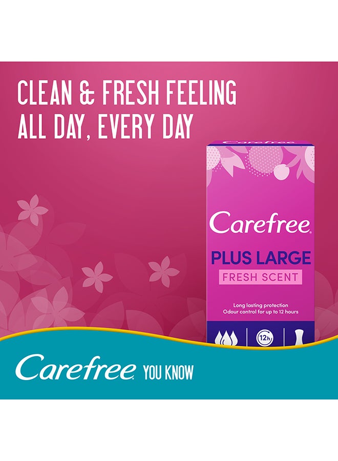 Carefree - Carefree Panty Liner Large Fresh Scent Pack of 20 Pink - Image 1