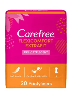 Panty Liners Flexi Comfort Extrafit Delicate Scent 20 Pieces Multicolour