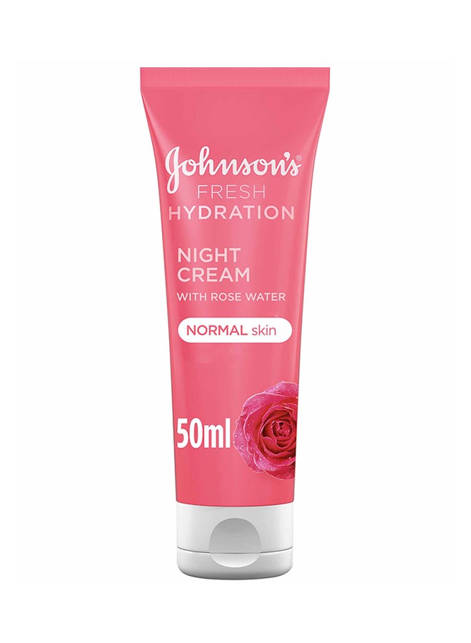 كريم ترطيب ليلي غني بماء الورد 50 مل