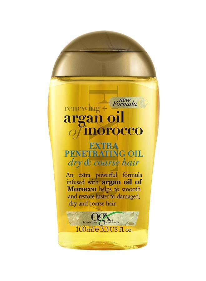 Ogx - Ogx, Hair Oil, Renewing+ Argan Oil Of Morocco, Extra Penetrating Oil, Dry & Coarse Hair Types - Yellow 100ml - Image 1