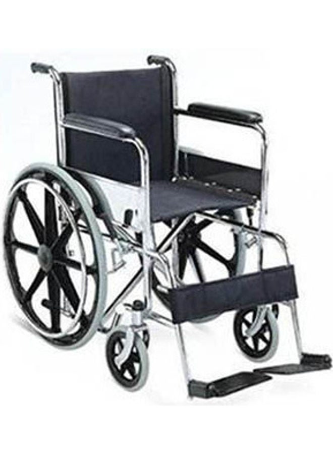 كرسي متحرك قابل للطي - أسود