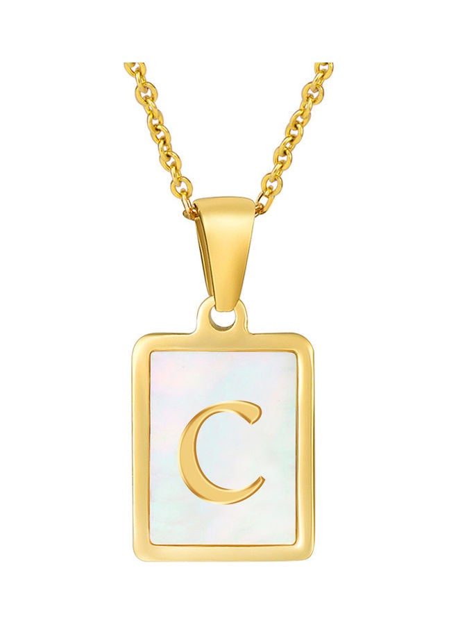 AIWANTO - Necklace With Pendant Letter C - Image 1