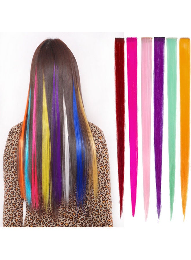 24-Piece Fashion Wig Set Multicolour 55x3cm - Image 2