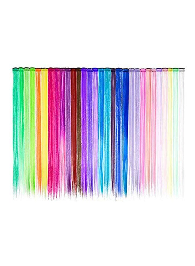 24-Piece Fashion Wig Set Multicolour 55x3cm - Image 1