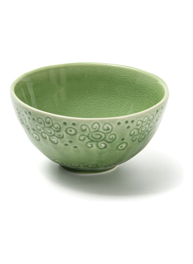 Fissman Ceramic Bowl Green 14cm - Image 1