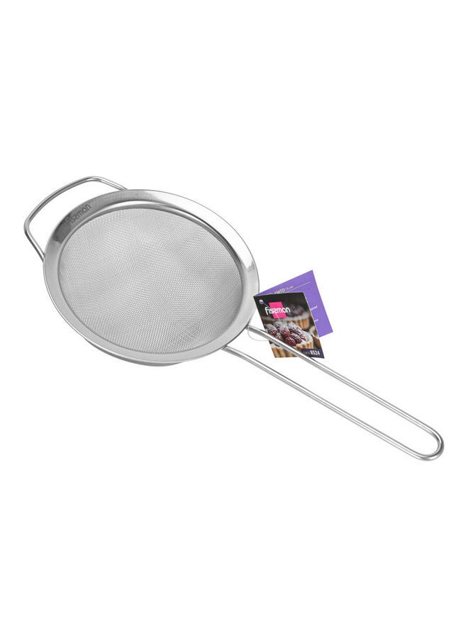 Fissman Steel Strainer With Handle Silver 16cm - Image 3