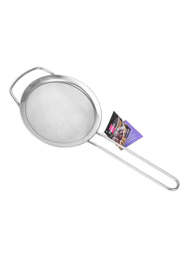 Fissman Steel Strainer With Handle Silver 14cm - Image 4