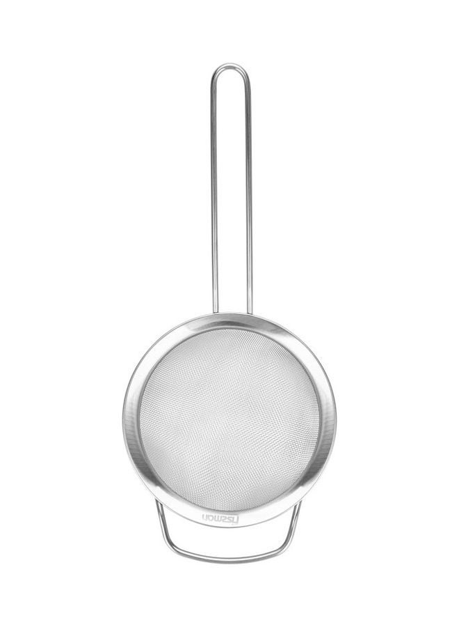 Fissman Steel Strainer With Handle Silver 14cm - Image 3