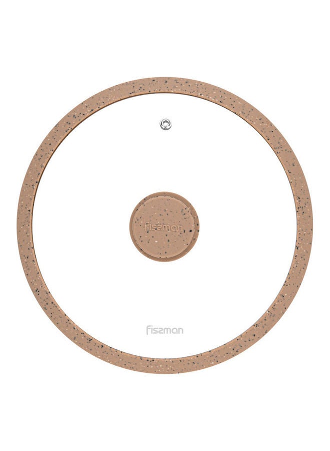 Fissman Glass Lid Arcades With Marbling Silicone Rim Marbling Silicone Rim 24cm  - Image 1