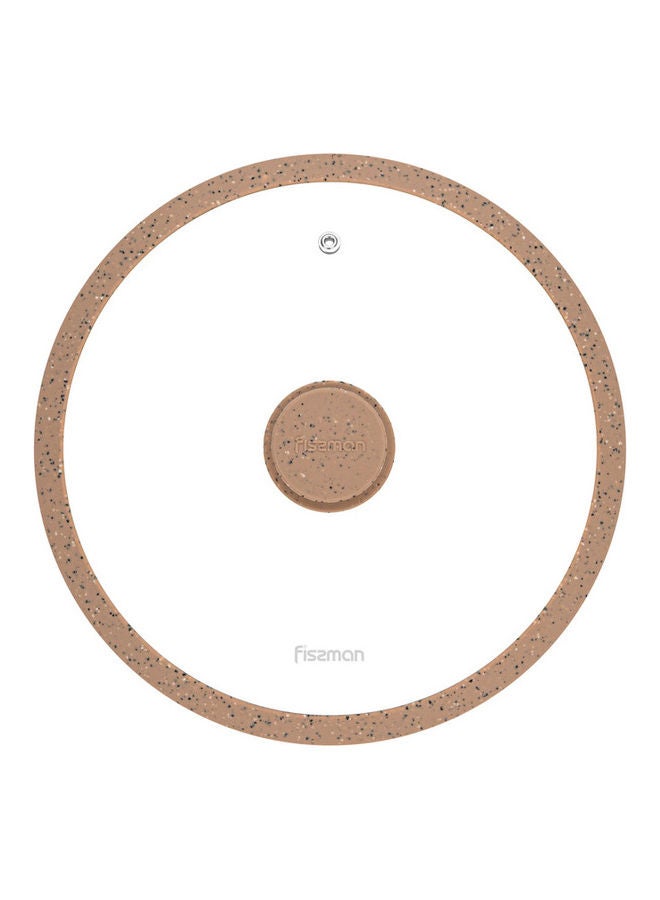 Fissman Glass Lid Arcades With Silicone Rim Transparent with Silicone Rim 26cm  - Image 1