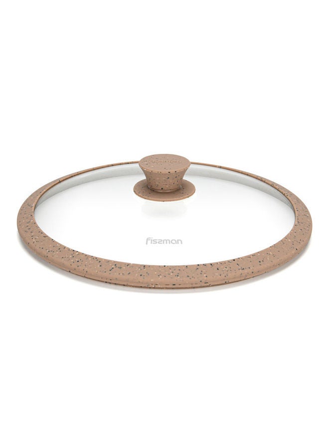 Fissman Glass Lid Arcades With Silicone Rim Transparent with Silicone Rim 26cm  - Image 4