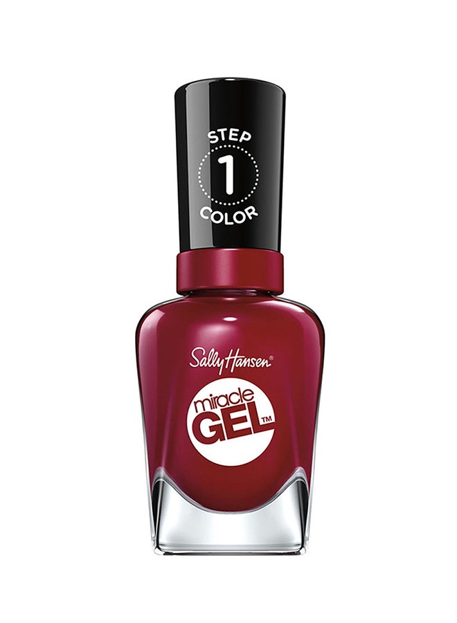 Sally Hansen Miracle Gel A Retro-Style Deep Red Nail Polish Dig Fig - Image 1