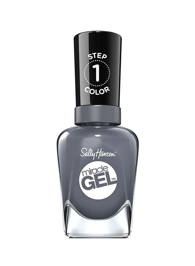 Sally Hansen Miracle Gel A Dark Grey Nail Polish Slate-R-Girl  - Image 1