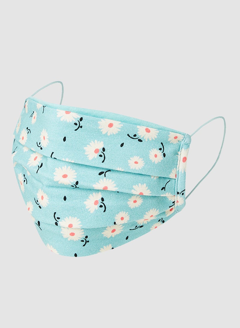 ONLY - Leopard Print Face Mask Aqua Foam - Image 1