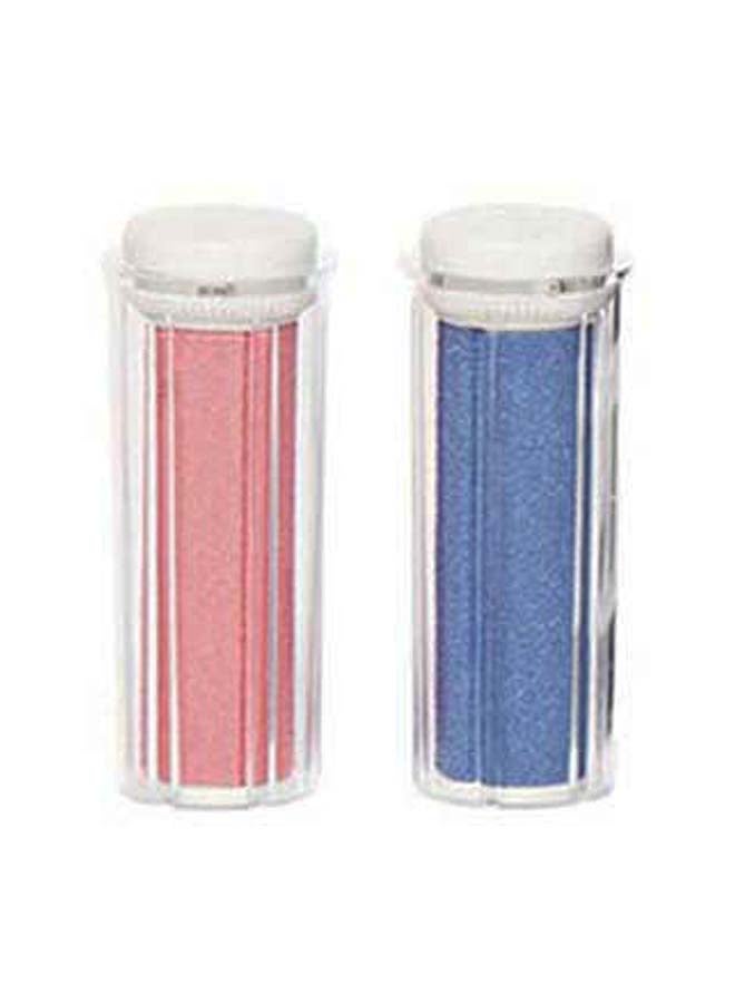 Homebeauty 2-Piece Callus Remover Micro Mineral Rollers Blue/Pink/White - Image 2