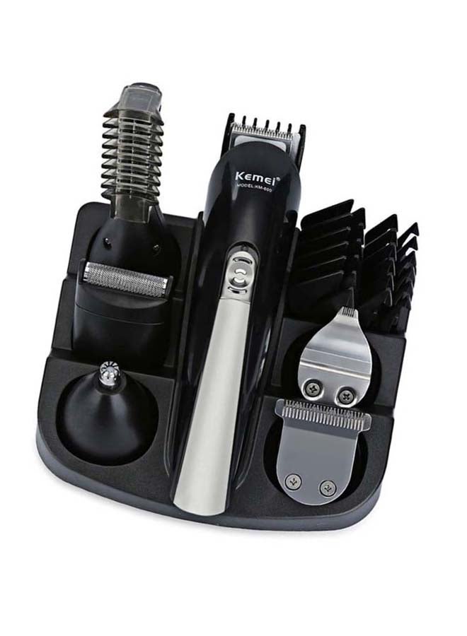 Kemei - KM-600 11-In-1 Super Grooming kit Black/Silver - Image 1