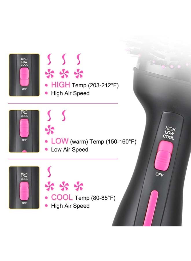 3-In-1 Hot Air Brush Black/Pink - Image 3