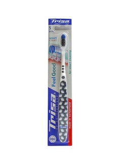 TRISA Feel Good Smart Clean Soft Toothbrush Black/White  - Image 1