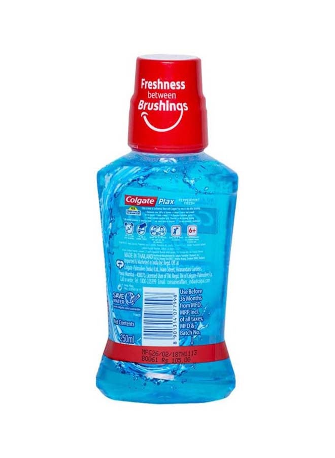 Colgate - Plax Peppermint Mouthwash Blue 250ml - Image 1