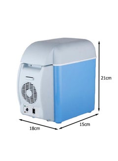 Generic Multi-Function Portable Car Mini Fridge 7.5 L 2724675505896 Blue/White  - Image 2