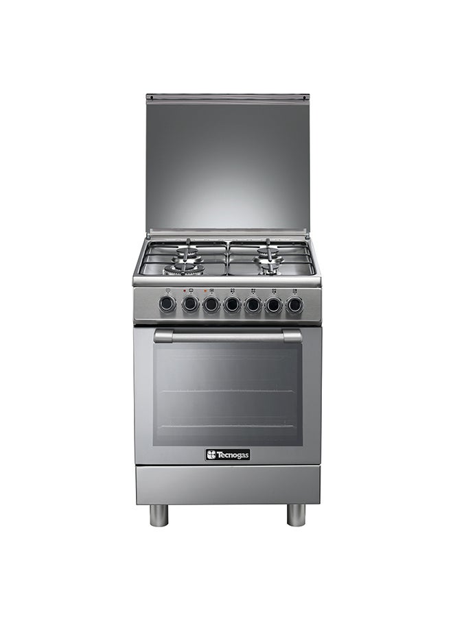 Tecnogas SUPERIORE Gas Cooker 60/60cm|67L Gas Oven|N3X66G4VC|1 Year Warranty|Made In Italy. N3X66G4VC Steel - Image 1