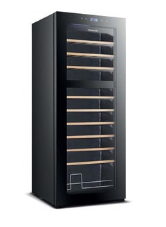 KENWOOD Beverage Cooler 55 Bottles Wine Cooler With Dual Temperature Zone, Double Glass Door, Blue Light, Smart Temperature Control 55 L 85 W BCW55.000BK Black  - Image 1